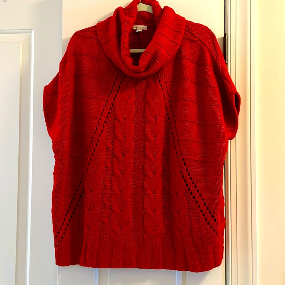 Poncho Sweater Turtleneck